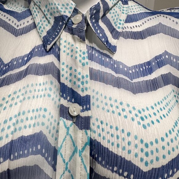 Lucky Brand Sheer Button Down Shirt - Picture 2 of 5